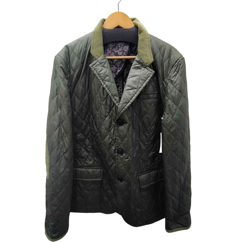 SARTORIA 裏地 総柄 背抜き 襟コーデュロイ エルボーパッチ キルティング 3B テーラード ジャケット メンズ
