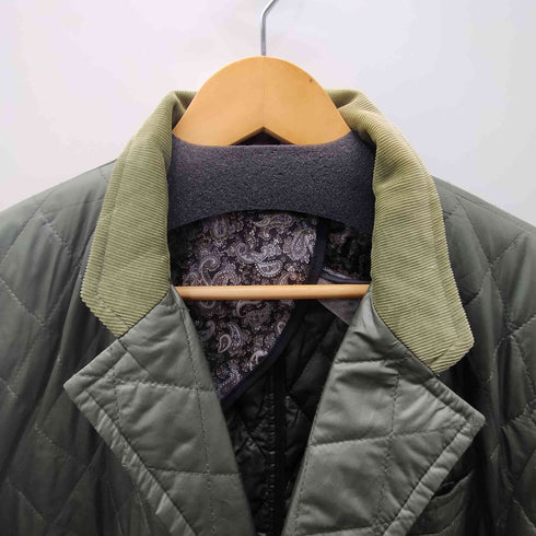 SARTORIA 裏地 総柄 背抜き 襟コーデュロイ エルボーパッチ キルティング 3B テーラード ジャケット メンズ