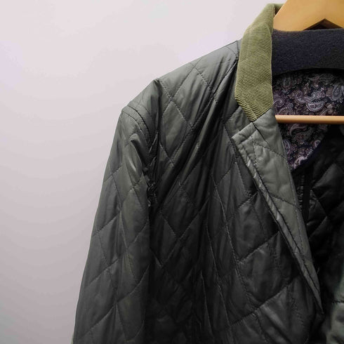 SARTORIA 裏地 総柄 背抜き 襟コーデュロイ エルボーパッチ キルティング 3B テーラード ジャケット メンズ