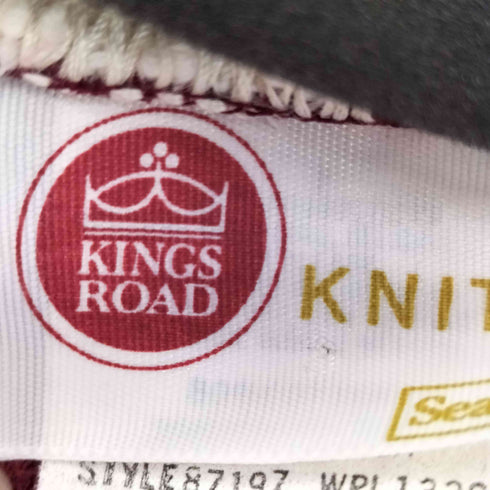 キングスロード KINGS ROAD 70-80s sears ベロア地 Vネック バイカラーニット レディース