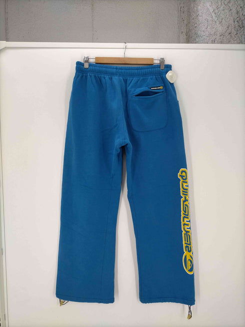 クイックシルバー Quiksilver 90-00S ロゴ プリント ワイドレッグ バギー スウェット パンツ 裾ドローコード Y2K メンズ
