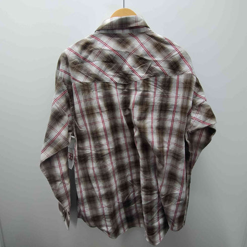 PLAINS チェック L/S ウエスタン シャツ メンズ import:XL