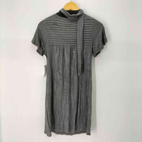 トルネードマート TORNADO MART ラメ加工UネックTシャツ ワンピース レディース