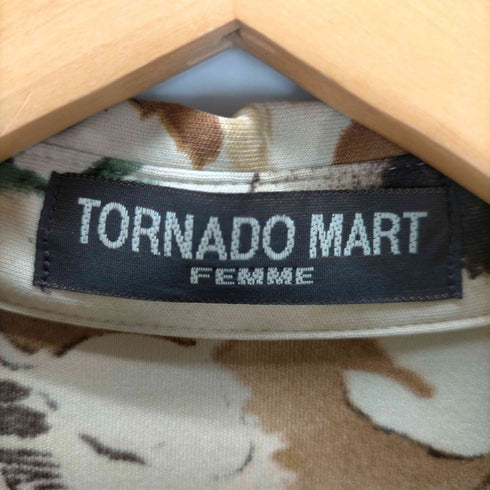 トルネードマートファム TORNADO MART FEMME 花柄ストレッチシャツ Y2K レディース