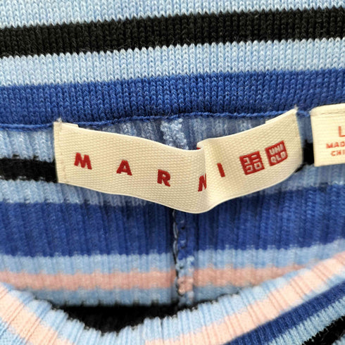 マルニ MARNI メリノブレンドリブボーダーセミフレアニットパンツ レディース JPN:L