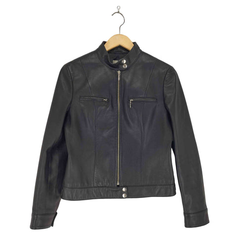 lamb leather シングルライダースジャケット レディース JPN:2