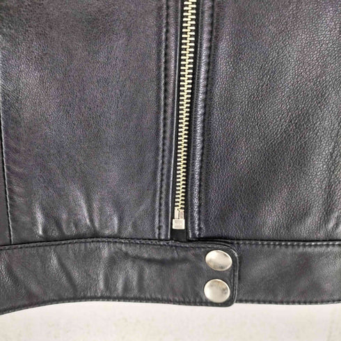 lamb leather シングルライダースジャケット レディース JPN:2