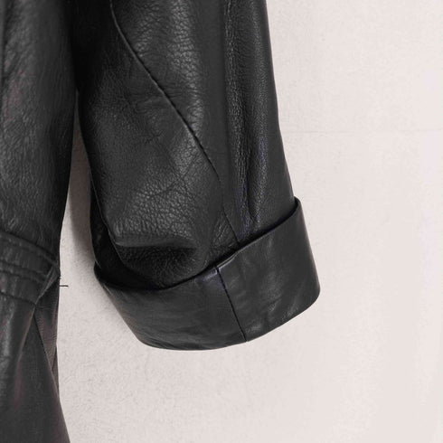 lamb leather ダブルテーラードジャケット レディース FREE