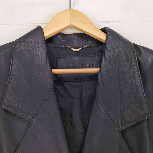 modaitaliana lamb leather ダブルテーラードジャケット レディース JPN:9号