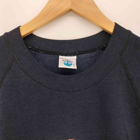 ハードロックカフェ Hard Rock Cafe 90-00s 刺繍タグ フロントロゴ クルーネック ラグラン スウェット メンズ import:L