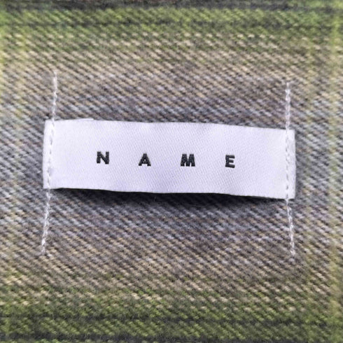 ネーム Name. 25AW COTTON FLANNEL OMBRE REGULAR SHIRT コットン フランネル オンブレ レギュラー シャツ メンズ JPN:2