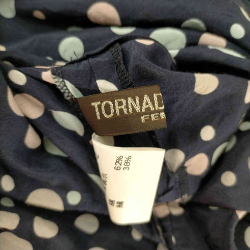 トルネードマートファム TORNADO MART FEMME ドット柄ノースリーブシルクブラウス Y2K レディース