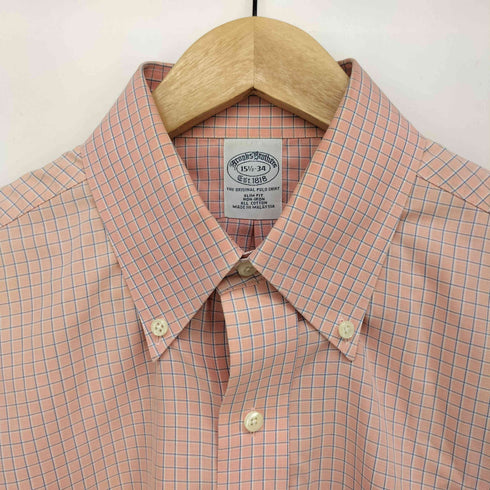 ブルックスブラザーズ BROOKS BROTHERS SLIM FIT グラフチェック ボタンダウン L/S シャツ メンズ 15 1/2