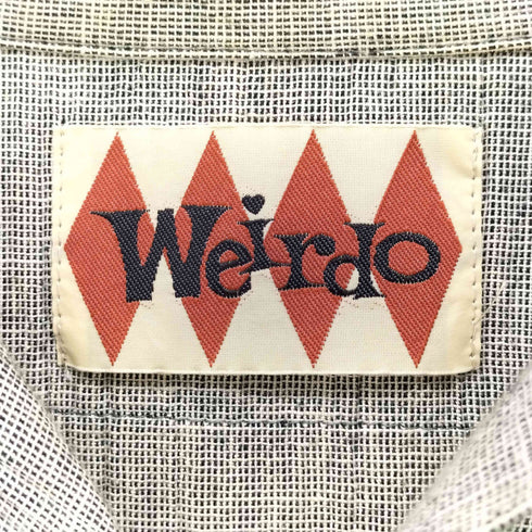ウィアード WEIRDO 日本製 リネン レーヨン バック 刺繍 切り替え オープンカラー シャツ メンズ JPN:XL