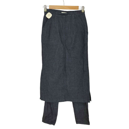 クラネ CLANE JAPAN DENIM TIGHT SKIRT DOCKING SLIM PANTS スカートドッキングデニムパンツ レディース 26