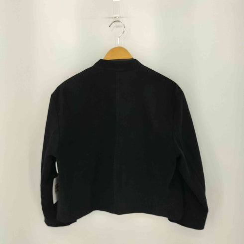 grand mama スエードタッチ ノーカラーシャツ elegance レディース