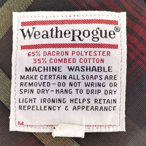 WEATHEROGUE 70S チンスト 襟 裏地 マドラスチェック 比翼 ステンカラー コート メンズ US:44