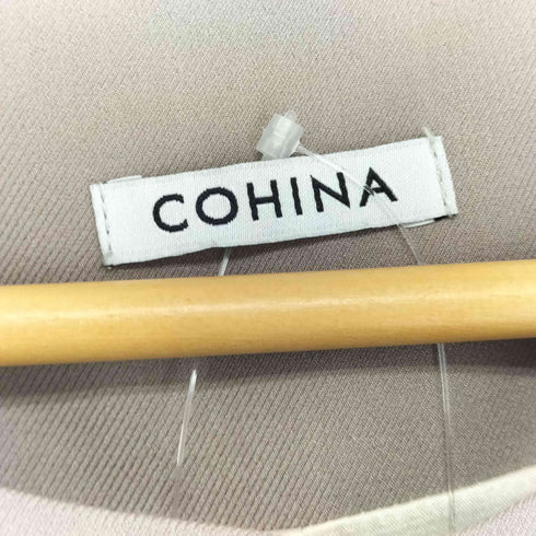 コヒナ COHINA ノーカラーAラインフレアコート レディース