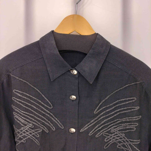 GEORGES RECH リネン混 刺繍デザインシャツ レディース