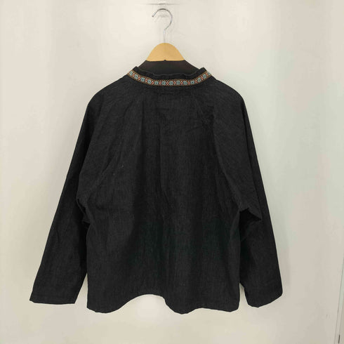 Jagged Edge Mountain Gear チロリアンテープ ネックボタン デニムシャツ outdoor メンズ M