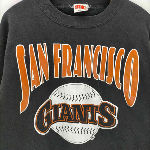ナツメグ NUTMEG 90S USA製 MLB ベースボール チーム プリント スウェット メンズ import:L