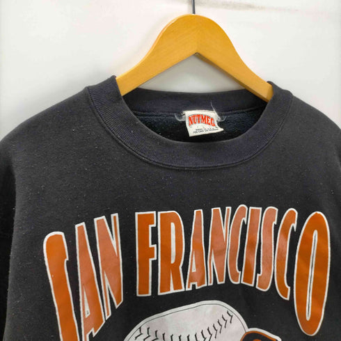 ナツメグ NUTMEG 90S USA製 MLB ベースボール チーム プリント スウェット メンズ import:L