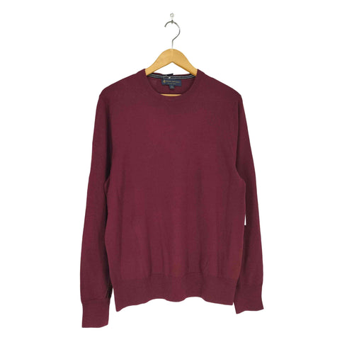 ブルックスブラザーズ BROOKS BROTHERS ITALIAN YARN ウールクルーネックニット メンズ import:M