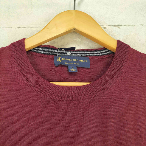 ブルックスブラザーズ BROOKS BROTHERS ITALIAN YARN ウールクルーネックニット メンズ import:M