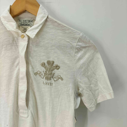 ポロジーンズカンパニーラルフローレン POLO JEANS COMPANY RALPH LAUREN 刺繍 ロゴ 半袖 ポロシャツ レディース import:XS