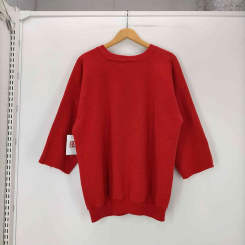 90S FRUIT OF THE LOOM ボディ USA製 747400 飛行機 プリント ラグランスリーブ スウェット メンズ import:XL