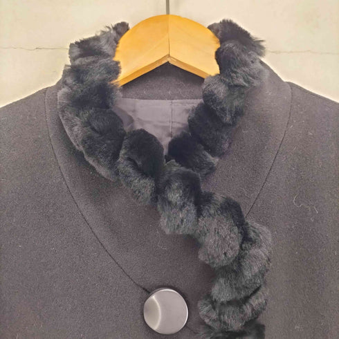 pure cashmere レッキスファー カシミヤ100% ロングコート レディース JPN:11号