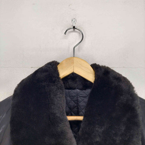 best/e Y's for men produce lamb leather ムートン切替 レザーコート メンズ