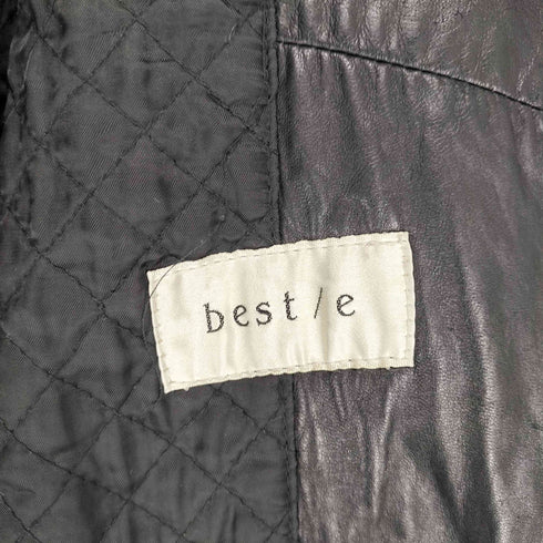 best/e Y's for men produce lamb leather ムートン切替 レザーコート メンズ