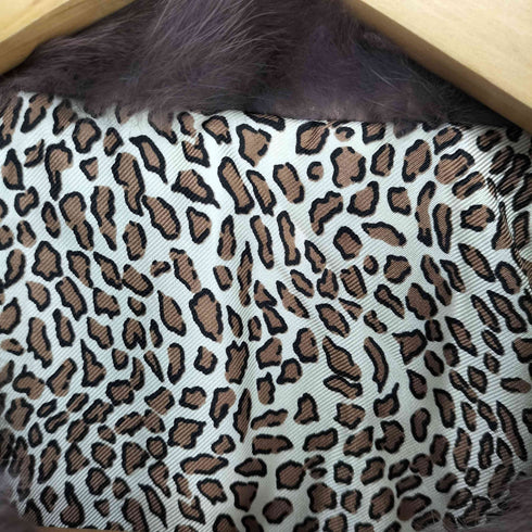 fur jacket リバーシブルファージャケット 裏地レオパード レディース