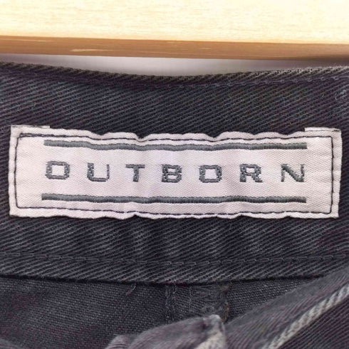 OUTBORN LAMPO ZIP タック ワイド チノ パンツ メンズ 32