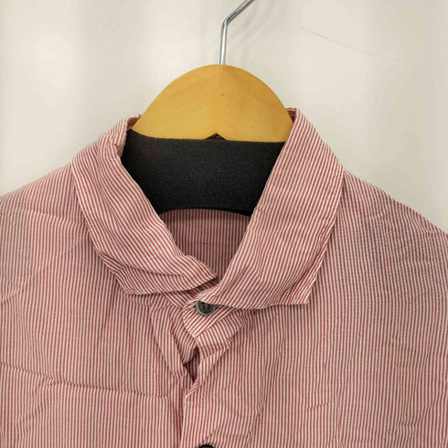 ワイズフォーメン Ys for men 90s 茶タグ レギュラーカラー フロントボタン ストライプ柄 半袖シャツ メンズ