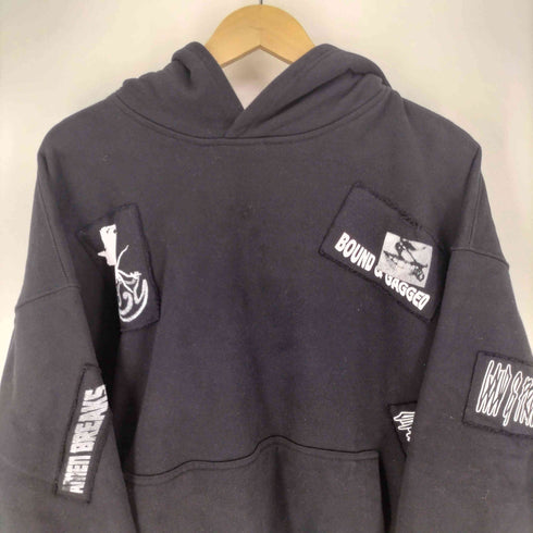 Poshbrain パッチワーク プルオーバー パーカー メンズ import:L