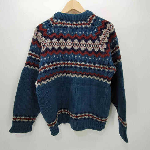 eskimo KNITWEAR イングランド製ノルディック柄ピュアウールニットセーター レディース 40