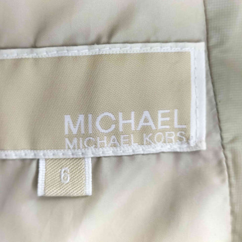 マイケルコース Michael Kors スタンドカラー リブ ベルト付き ダウンコート レディース