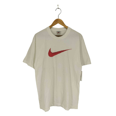 ナイキ NIKE 90-00s 銀タグ 裾シングル 両面プリントクルーネックTシャツ メンズ
