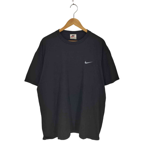 ナイキ NIKE 00s USA製 銀タグ スウッシュ刺繍クルーネックTシャツ メンズ L
