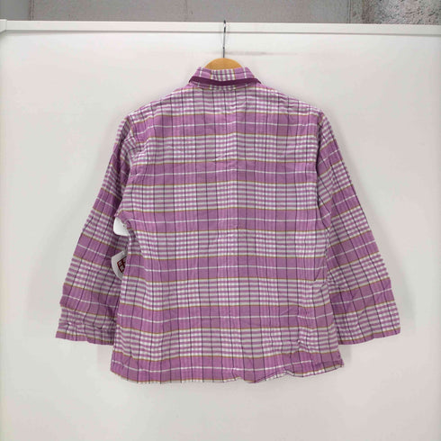 ランバンコレクション LANVIN COLLECTION ロゴ 刺繍 L/S チェック パジャマ シャツ レディース import:S
