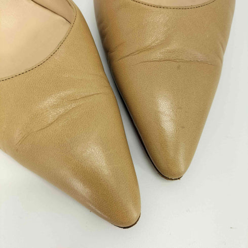 マノロブラニク MANOLO BLAHNIK ポインテッドトゥ スリングバックヒール レザー ミュール レディース 38