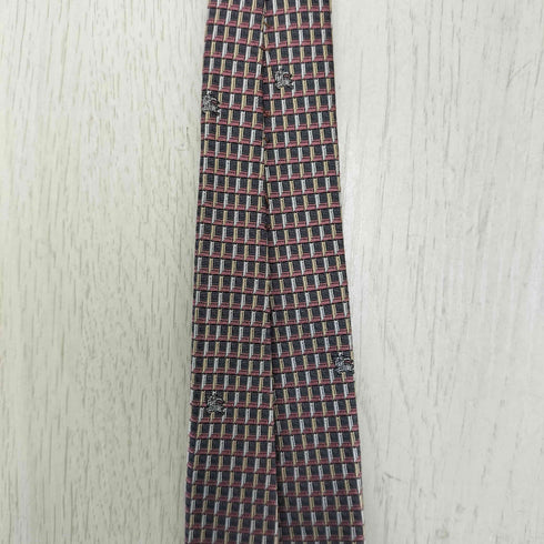 バーバリーロンドン BURBERRY LONDON 総柄 ホース刺繍 シルクネクタイ メンズ