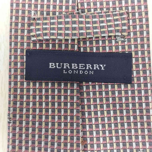 バーバリーロンドン BURBERRY LONDON 総柄 ホース刺繍 シルクネクタイ メンズ