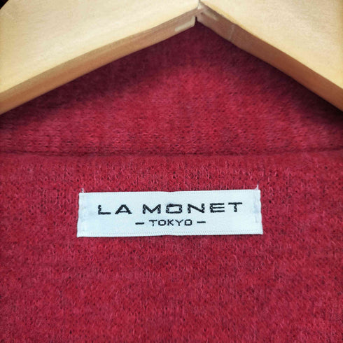 LA MONET BIG ZIP ボンディングニットコート レディース