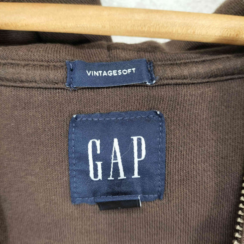 ギャップ Gap ヴィンテージソフト オーバーサイズ クロップド ジップアップパーカー メンズ import:L