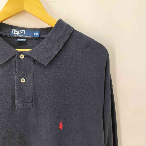 ポロバイラルフローレン Polo by RALPH LAUREN 90S ポニー刺繍 L/S ポロシャツ メンズ import:XXL