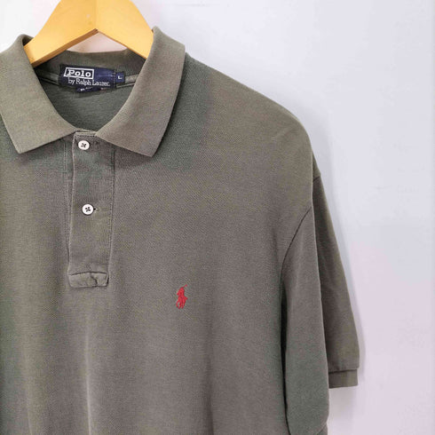 ポロバイラルフローレン Polo by RALPH LAUREN 90S USA製 ポニー刺繍 S/S ポロシャツ メンズ import:L