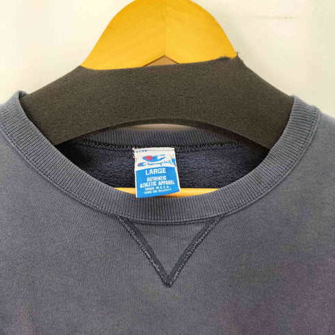 チャンピオン Champion 90S USA製 刺繍タグ 前V クルーネック スウェット トレーナー フェード メンズ import:L
